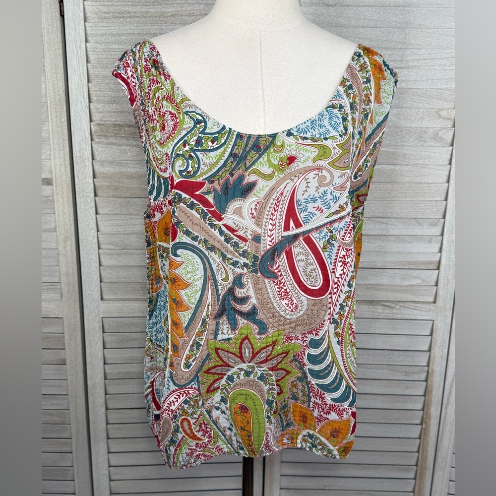 NICOLA Paisley Print Sleeveless Blouse-Medium